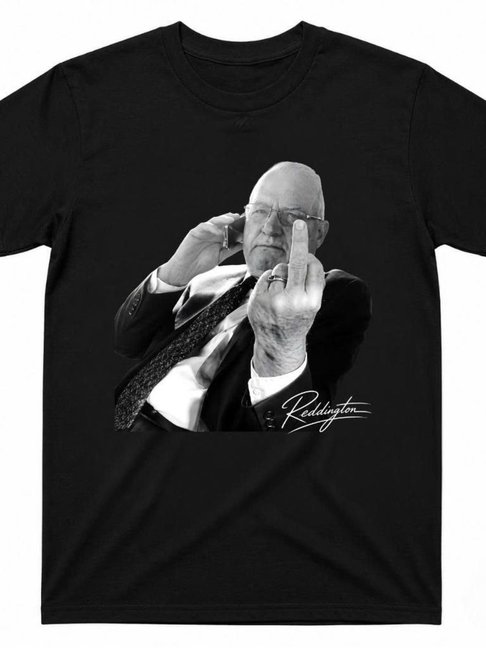Black Graphic T-Shirt with Redington Lawyer